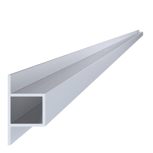 T profil dutý 40x35x75x6000 mm, materiál EN AW-6060 T66, přírodní hliník bez povrchové úpravy, cena za KUS